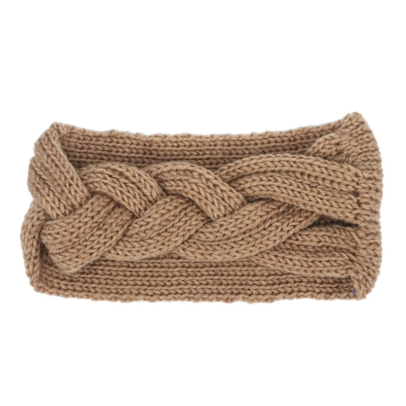 Big Knit Wool Headband Girl Warm Woolen Crochet Handmade Bow Knot  7 ColorsWomen Winter Solid Wide Turban Head Wrap
