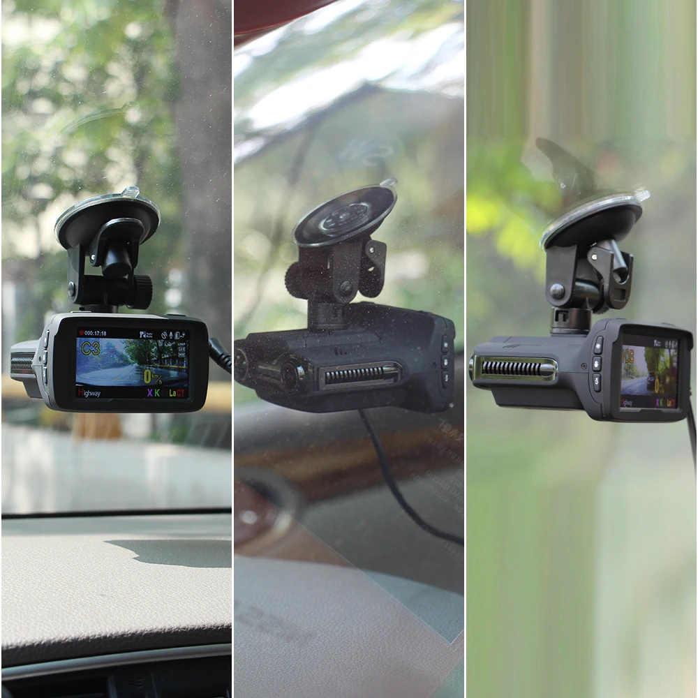 RUCCESS Car DVR Radar Detector GPS 3 in 1 Car-detector Camera Full HD 1296P Speedcam Anti Radar Detectors Dash Cam 1080p WDR