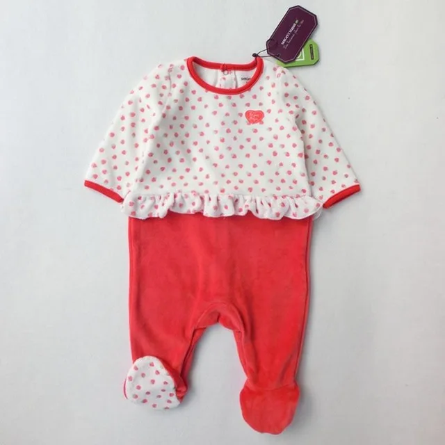 

For 18-24M Baby Girl Clothes Sleeping Clothing Super Soft 100%Cotton Baby Romper Printed Strawberry Pink