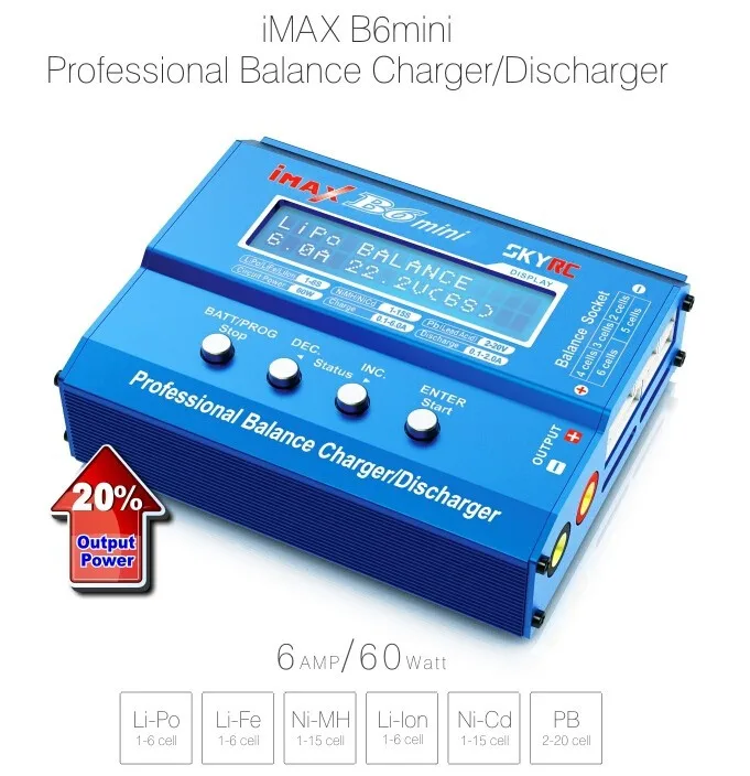 Original IMAX B6 Mini Portable Battery Lipo Digital Balance Charger For RC Helicopter Toys Quadcopter