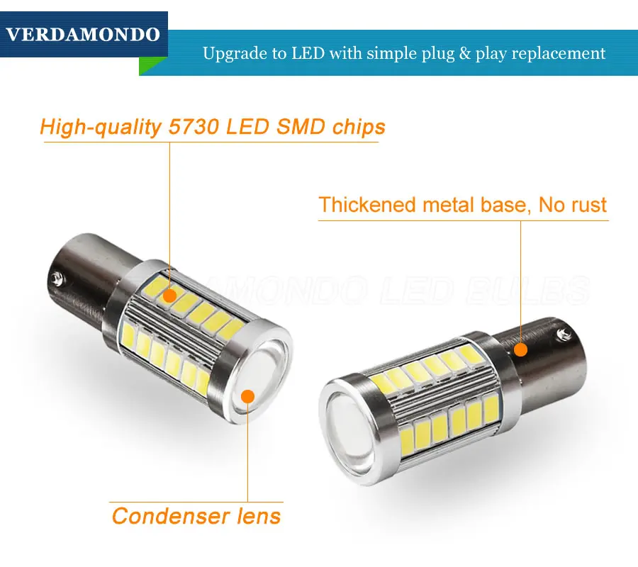 Дневные ходовые огни BAU15S PY21W светодиодная желтая белая красная лампа 33 SMD 5730 5630