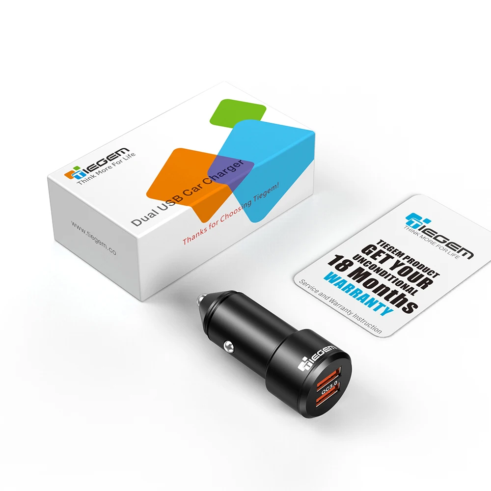 Автомобильное зарядное устройство TIEGEM USB 3 0 мобильный телефон двойной быстрая