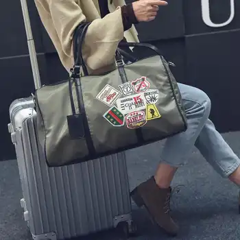 Women Travel bags Fashion Nylon Big Travel Handbag Folding Trip Bag Large Capacity Luggage Travel Duffle Bag Business Handbag