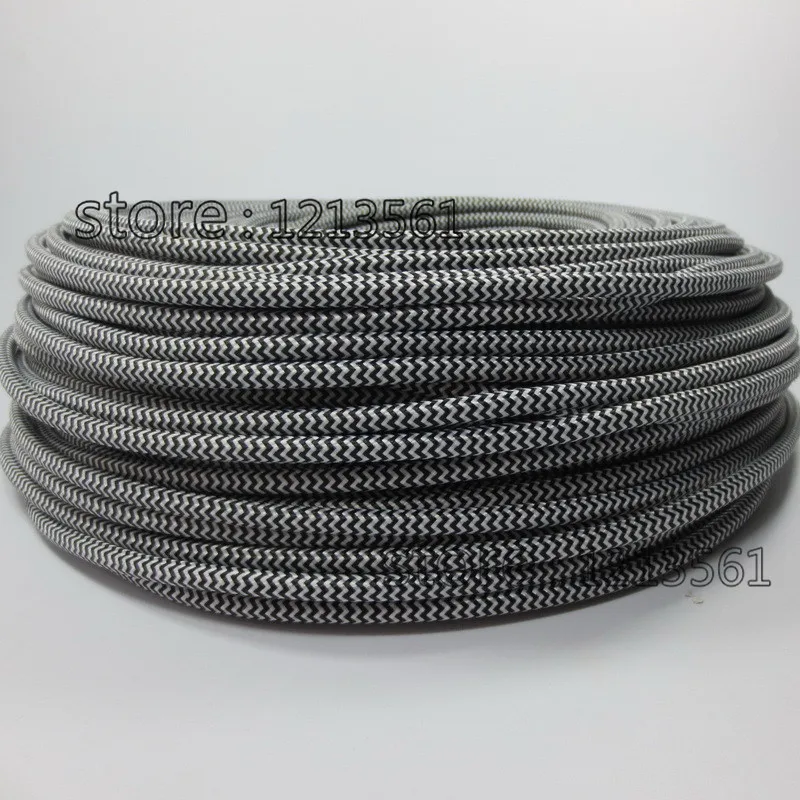 

10m 2x0.75 Color Twisted Wire Twisted Cable Retro Braided Electrical Wire Fabric Wire DIY pendant lamp wire vintage lamp cord
