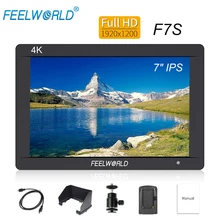 Feelworld F7S 7 дюймов на камеру видео монитор алюминиевый корпус маленький HD 1920x1200 LCD IPS внешний дисплей с SDI 4K HDMI вход(China)