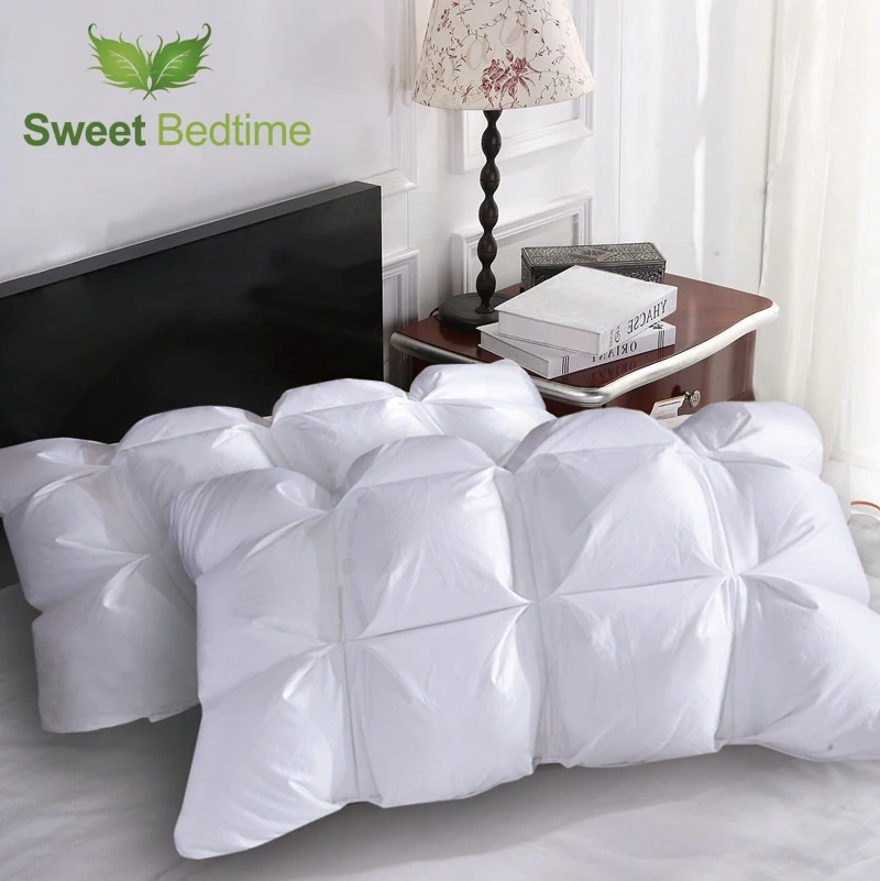 home supersoft white duck down pillow insert goose feather cervical
