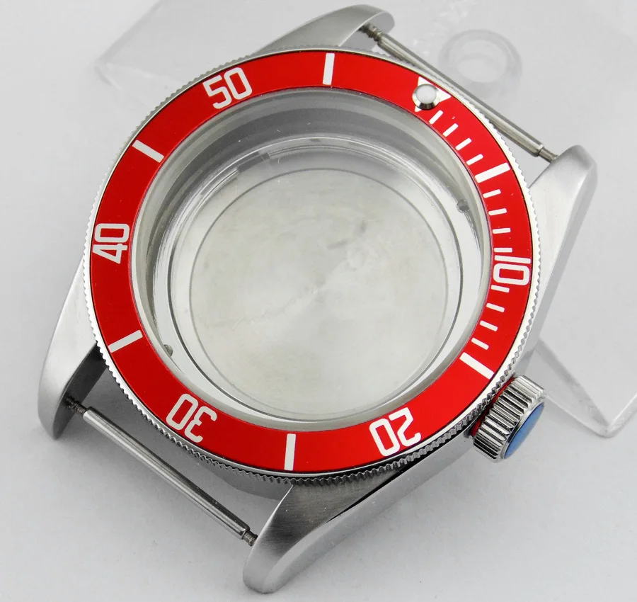 

Corgeut 41mm Sapphire glass red bezel stainless steel case for ETA 2836 MOVEMENT movement mens watch P407