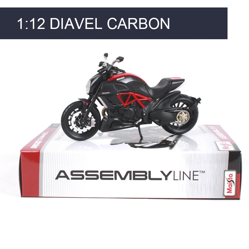

MAISTO DMH Diavel Carbon Motorcycle Model Kit 1:12 scale metal Assembly DIY Motorcycle Bike Model Kit Toy For Gift Collection