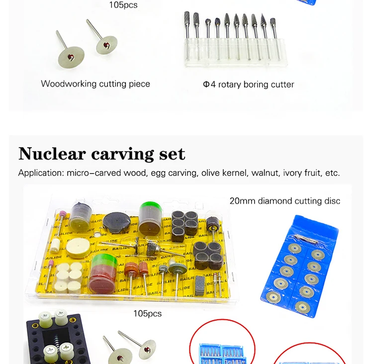 Broca do Unha Máquina de Trituração para o Arquivo do Unha 204 + 102 Forte Bocados Manicure Elétrica Conjunto Equipamento 65w 35000rpm 16 Cheap Brocas elétricas p manicure e acessórios