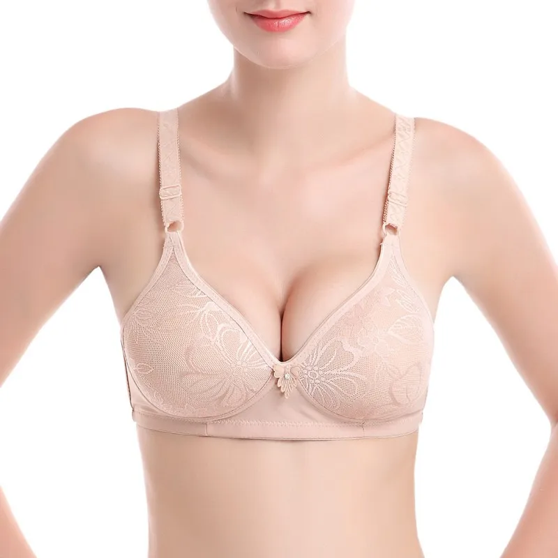 Large size no steel ring bra thin section breathable gather three-breasted youth middle-aged underwear bra new Large size no steel ring bra thin section breathable gather three-breasted youth middle-aged underwear bra new