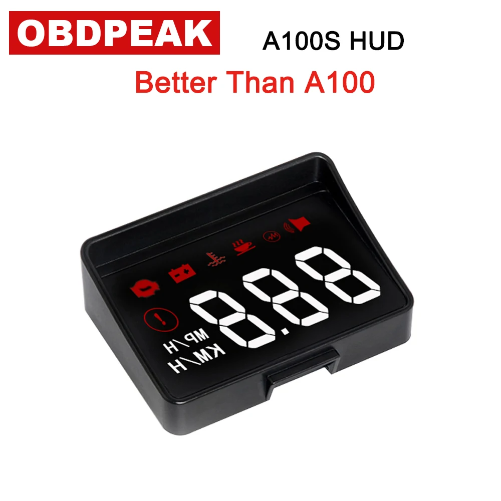 

New Generation A100S Car HUD Head Up Display OBD2 EUOBD Overspeed Warning Auto Electronic Voltage Alarm Better Than A100 HUD