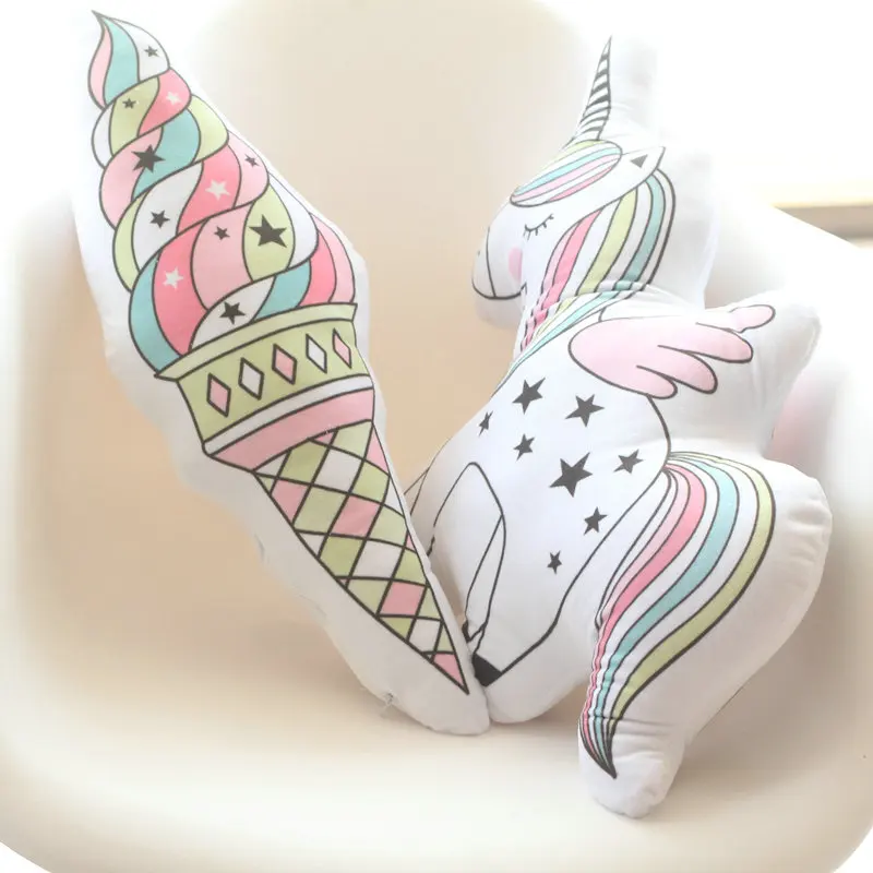 Cartoon Animal Toy unicorn cat plush pillow soft unicorn horse cushion plush toys New style doll