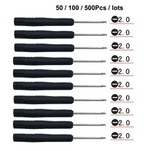 50/100/200/500 шт./лот 85 мм мини маленькая обувь на плоской подошве с прорезями 2,0 отвертка инструмент Отвертка Набор для ноутбука телефон ремонт струйных принтеров