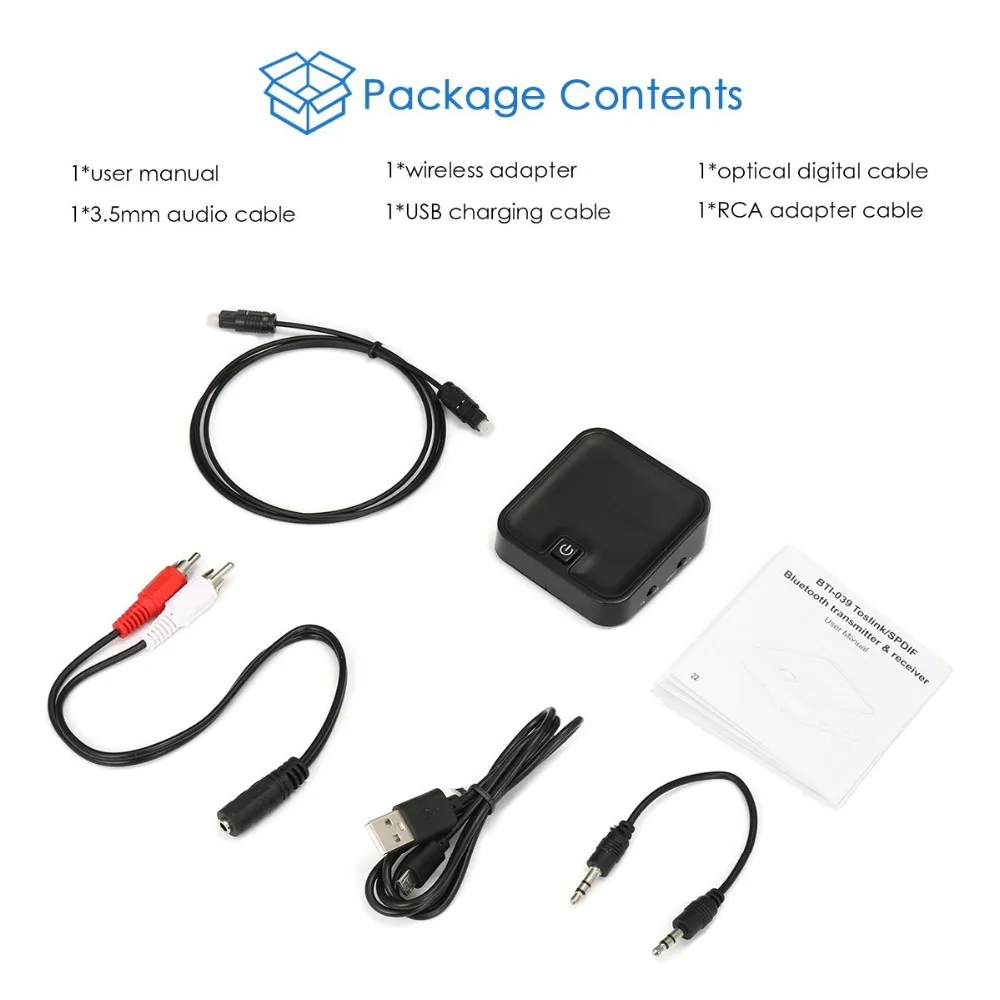 Bluetooth 4 1 CSR8670 Spdif Toslink Оптический RCA Aux 3 5 мм Aptx низкая задержка приемник передатчик