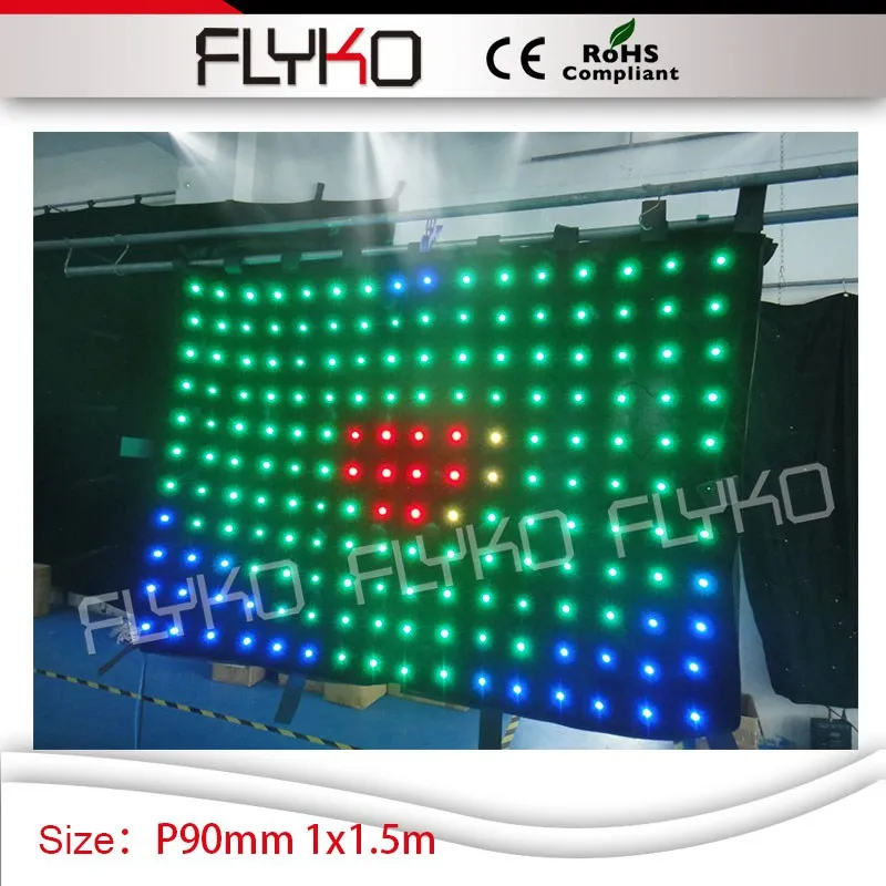 1 м x 1,5 м светодиодный дисплей светодиодный экран осветительный брусок будка диджея P9cm Светодиодная лампа RGB3in1 видео xxx СВЕТОДИОДНЫЙ занавес