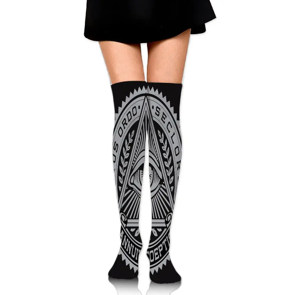 SAMCUSTOM illuminatiStudent платье гетры Для женщин хлопок высокого Над коленом чулки для дам 3D печати Длинные Гетры