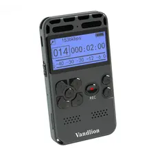 Vandlion profesjonalnego aktywowana głosem cyfrowy audio dyktafon 16GB PCM nagrywanie długi na baterie życie MP3 odtwarzacz muzyczny V35