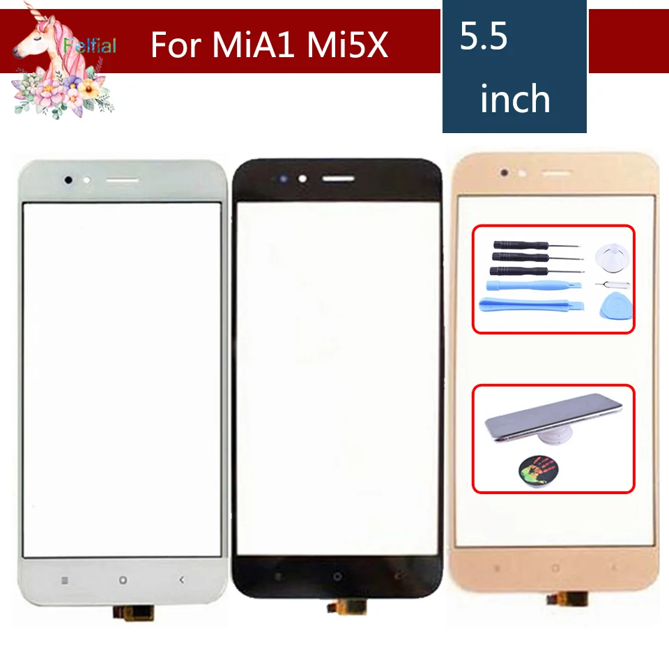 mi 5X ЖК-дисплей с сенсорным экраном для Xiaomi mi A1 5X mi 5X сенсорный экран сенсорный ЖК-дисплей дигитайзер Переднее внешнее стекло