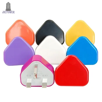 

Wholesale 100pcs/lot Colorful For iphone 7 6 UK Plug USB Charger AC Wall charger usb Power Adapter Charger for iPhone7 samsung