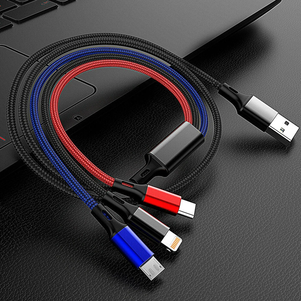 Высокое качество 3 в 1 Micro USB/type C/IOS Быстрая зарядка зарядное устройство кабель синхронизации данных Шнур для Iphone/HUAWEI/Xiaomi/samsung