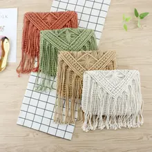 Женские Леди Девушки River Island ручной тканый ротанг сумка соломенный кошелек кисточка ручной работы Crossbody Beach новые сумки