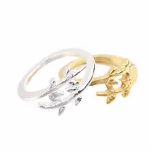 Кольцо для женщин Рождественский подарок простое кольцо в форме листика-трендовый креативный Античный Ретро винтажный кольцо в форме листика