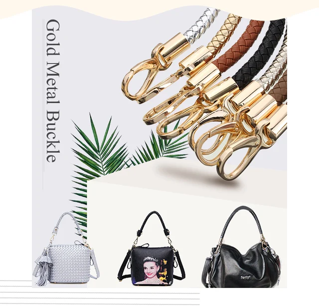 2 Sangles De Remplacement Pour O Bag - Bandoulière En Coton Tressé Beige 70cm, Avec Boucles, Pour Sac De Plage, Pochettes