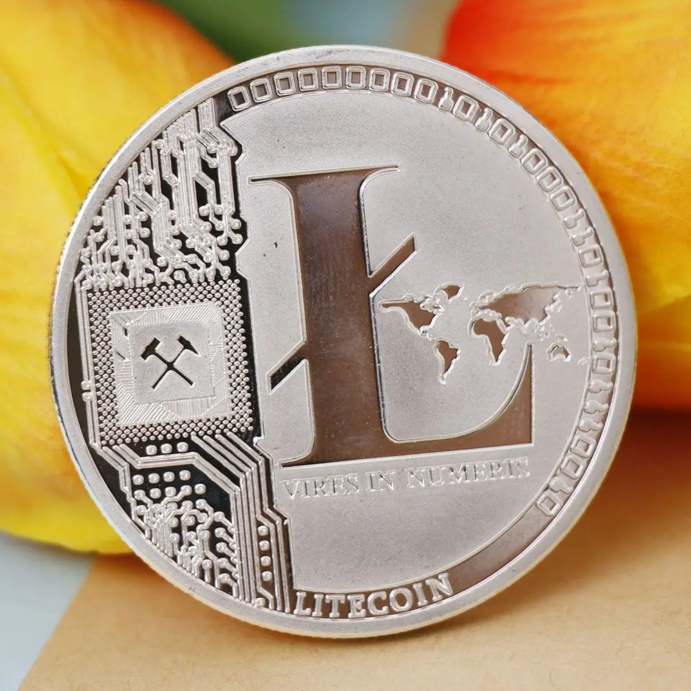 Памятные монеты посеребренные 25 LTC Litecoin Vires в количестве медальон