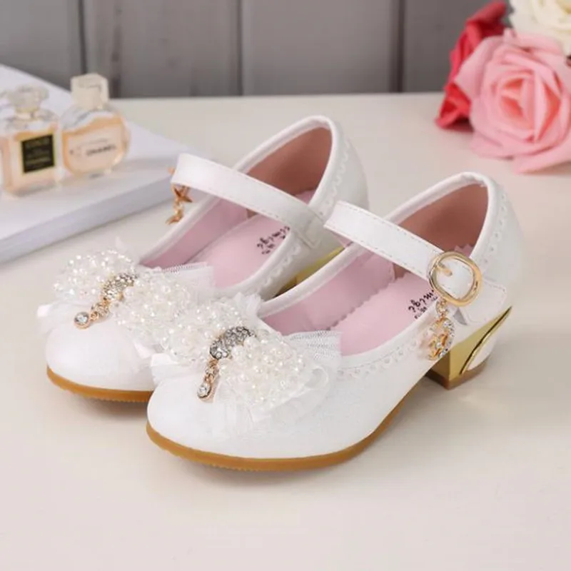 HaoChengJiaDe Girls White Party Wedding Shoes Princess