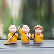 LumiParty 3 шт./компл. автомобиль дома мультфильм маленький монах украшение куклы автомобиль украшения веселый безопасный Смола украшения для офиса, автомобиль r30