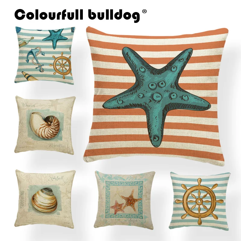 

Geometry Cushion Cover Stripe Pillow Cover Brown Orange Garden Waist Support Throw Pillow Covers 45*45 Cotton Blend Personalized