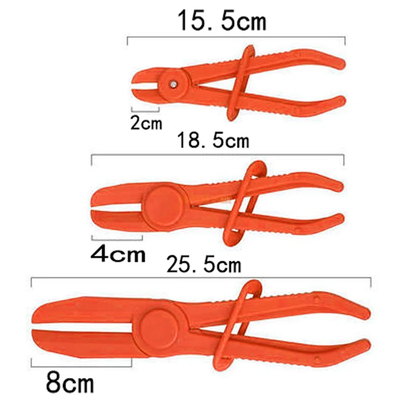 3 шт. нейлоновый шланг трубчатый зажим инструмент набор тормозных топливных водопроводных зажимов зажимные плоскогубцы набор красных автомобильных инструментов Hands Free высокое качество