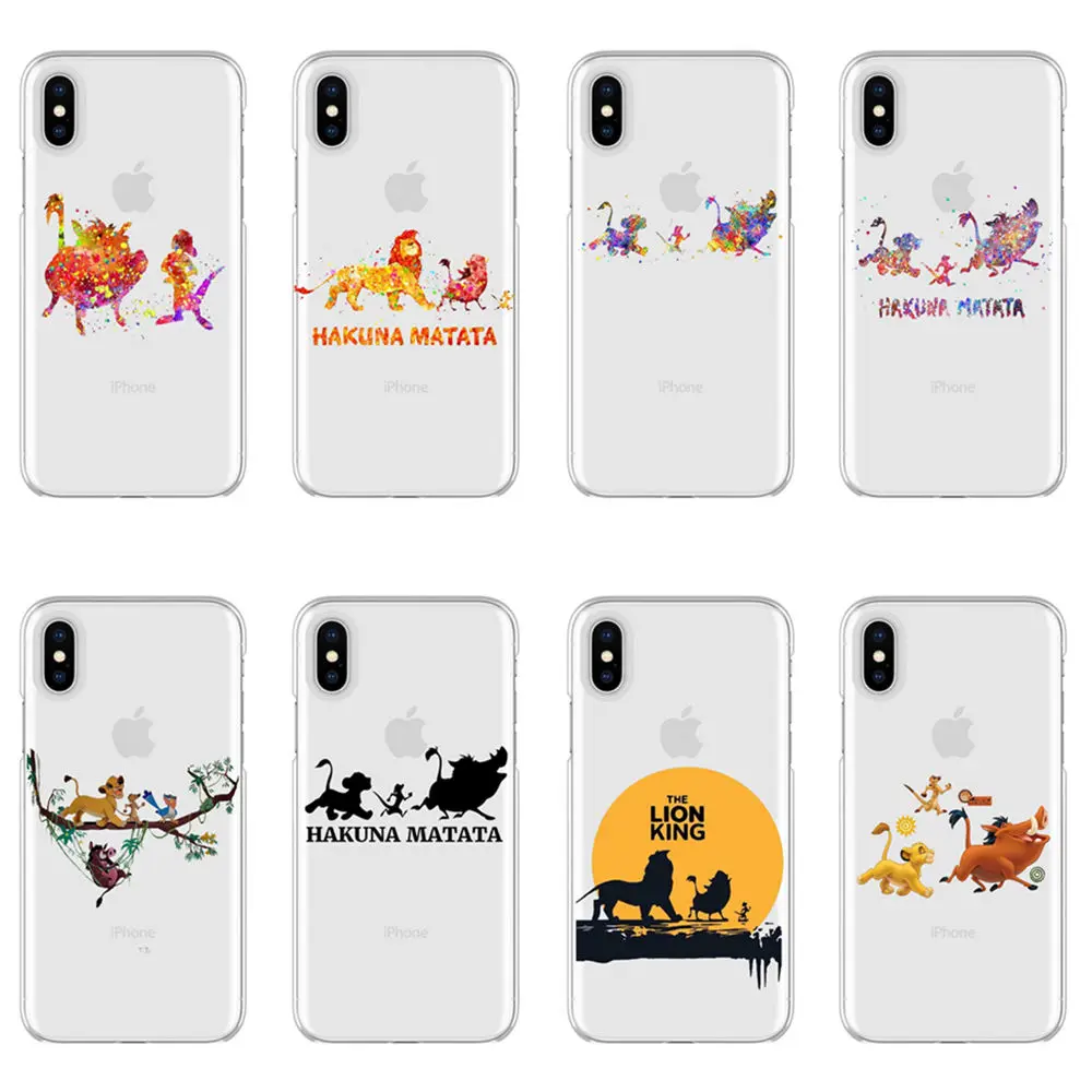 

Lion king Pumba HAKUNA MATATA soft TPU phone cover case for iPhone Max XS XR X10 watercolor art cover for iPhone 5 5SE 6 7 8Plus