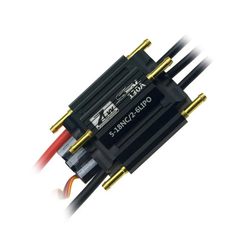 

ZTW Seal 130A SBEC 3A Brushless ESC 65*46*23.5mm 5.5V / 3A BEC Output for RC Boat Replacement Parts