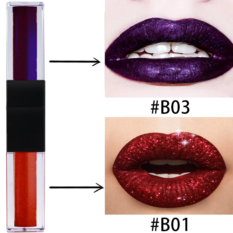 

Private label pearlescent lip gloss blank spot no LOGO double pearlescent lip gloss lasting not faded non-stick cup lip glaze