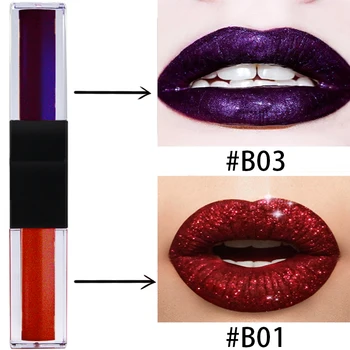

Private label pearlescent lip gloss blank spot no LOGO double pearlescent lip gloss lasting not faded non-stick cup lip glaze