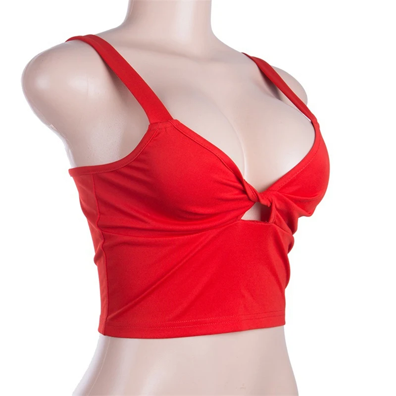 Летние женские Caims Топ Мода молния эластичный Haut Femme Camisole Передняя Грудь открытие