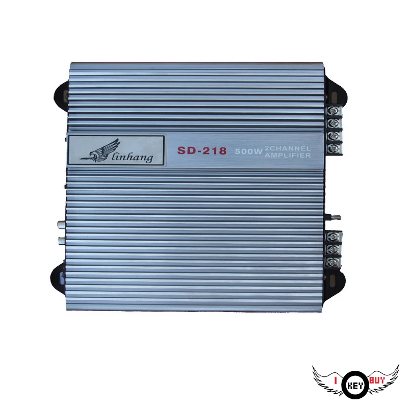 

High Power 12V 2-Way Car Amplifier Subwoofer Audio HiFi Auto Amplifiers 60W*2 Aluminum Alloy 4Ohm