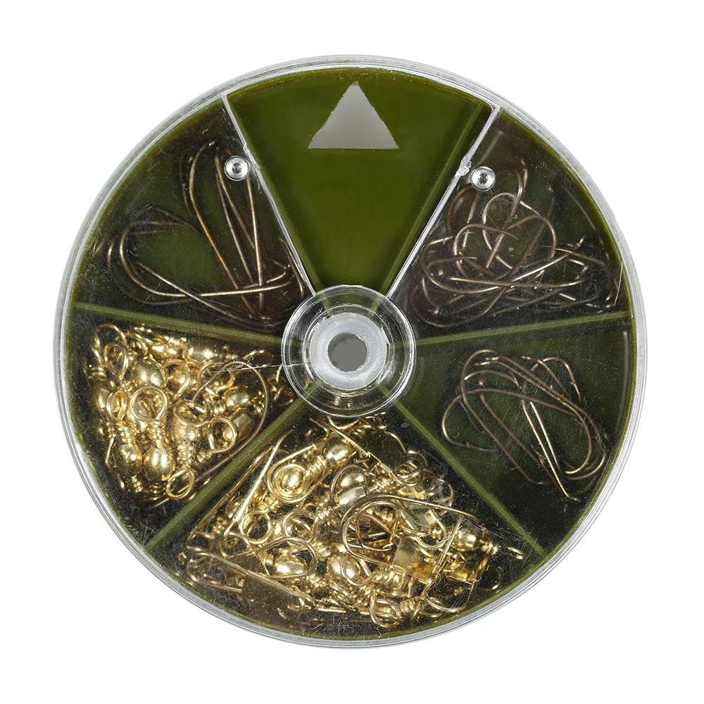 73 PCS Fishing Hook Set High Carbon Steel Hooks Kit Barbed Fishing Hook