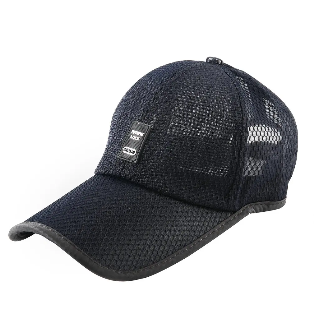 2018 Summer Men's Mesh cap visor baseball Cap Polyester Fiber Solid