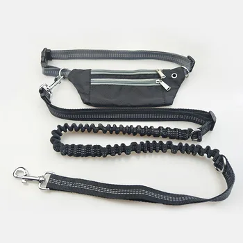 

Dogs Leash Waist Pocket Waterproof Hands Free Multi Function Dog Belt Running Product Elasticity Adjustable Waist Dog Leashes