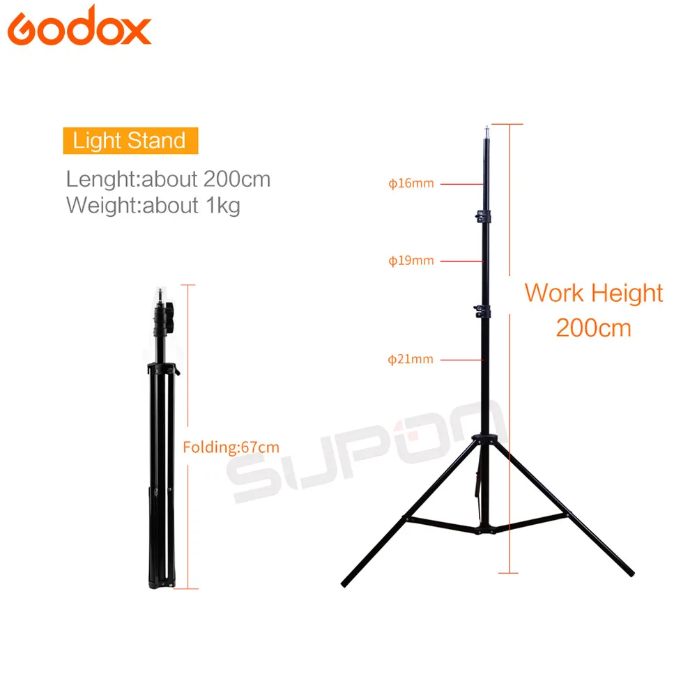  GODOX fotografia Studio Light 2X160Ws 160DI Video Strobe Flash Light with Softbox 160DI Kit LED Lam - 843809222