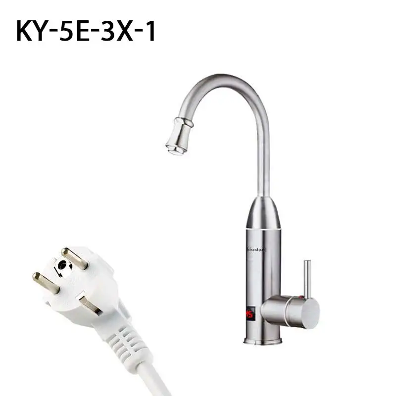 

Kbxstart Stainless Steel Housing Tankless Electric Hot Water Heater Faucet Kitchen Heating Tap With LED Digital Display 3000W