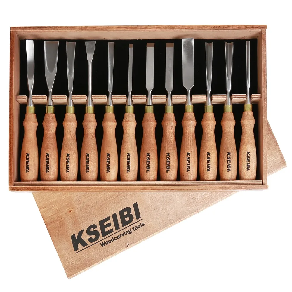 KSEIBI 312141 Industrial Grade Woodworking Carving Wood Chisel Set