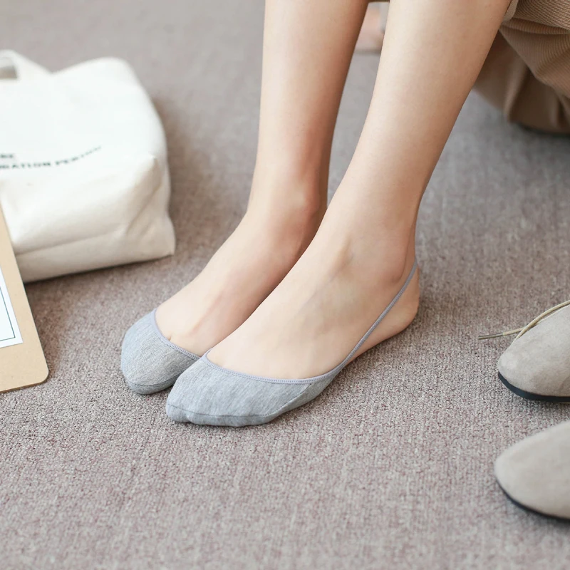 10pcs 5pair Cotton Comfortable Soild Half Sole Cover Invisible Sock Slippers for Women Girls Thin High Heel Shoes Socks Meais