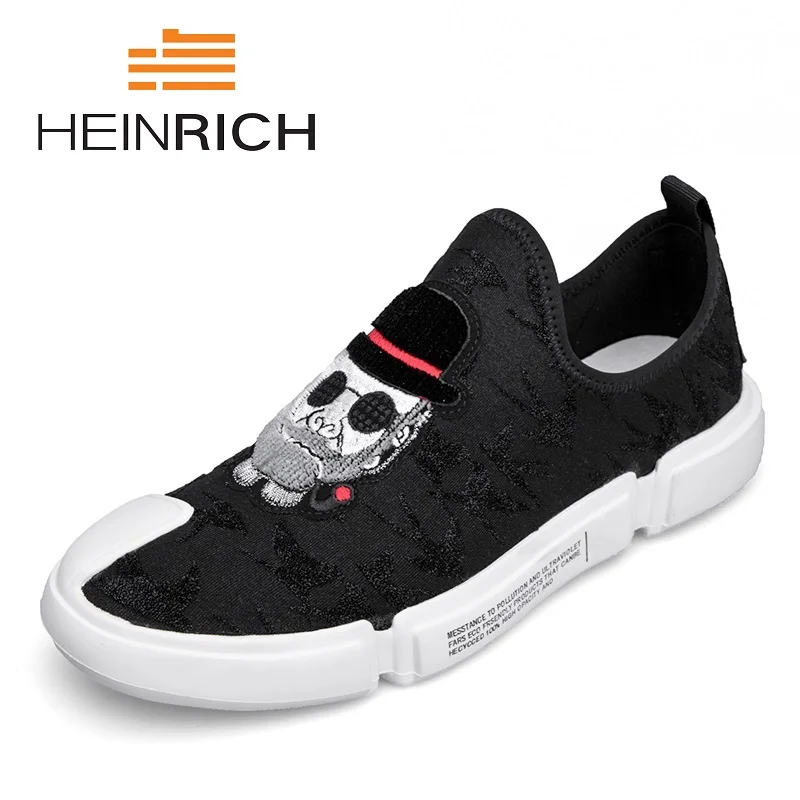 

HEINRICH 2018 The New Listing Men Canvas Shoes For Men Fashion Slip On Flats Brand Fashion Mens Casual Shoes Zapatilla