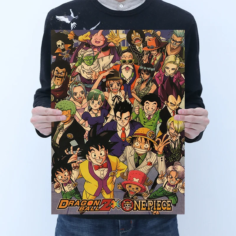 OLOEY 1 шт. 51,5x36 см Dragon Ball Постер Мультфильма фильма крафт Бумага ретро постер на стену Стикеры декоративная роспись украшение дома - Цвет: H05  51.5x36cm