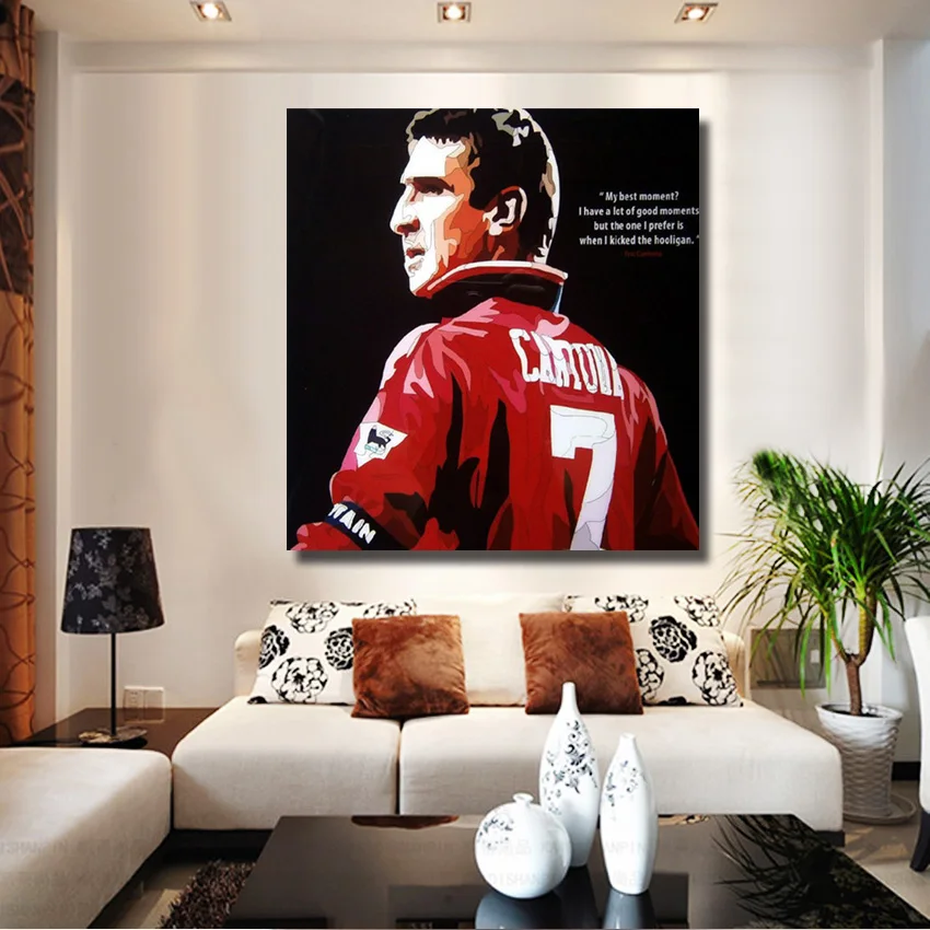 QX0486 (6) Eric Cantona Pop Art Hand painted Art Canvas Oil