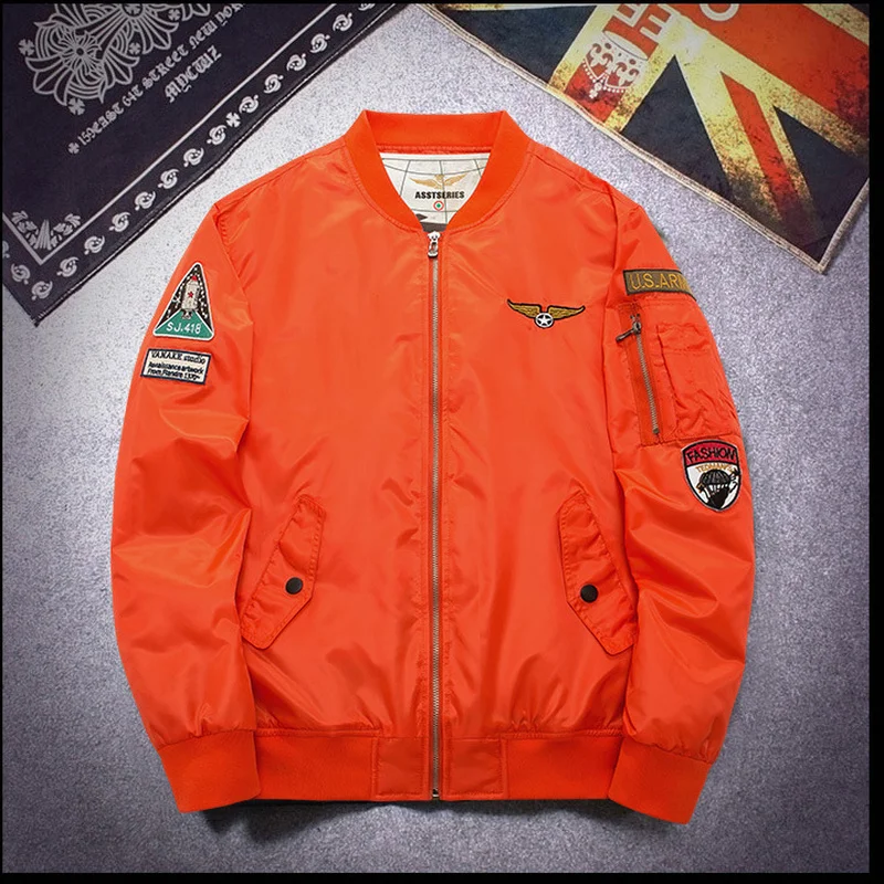 2109 autumn and winter large size men's cotton coat sports leisure collar jacket air force No. 1 MA01 pilot baseball uniform