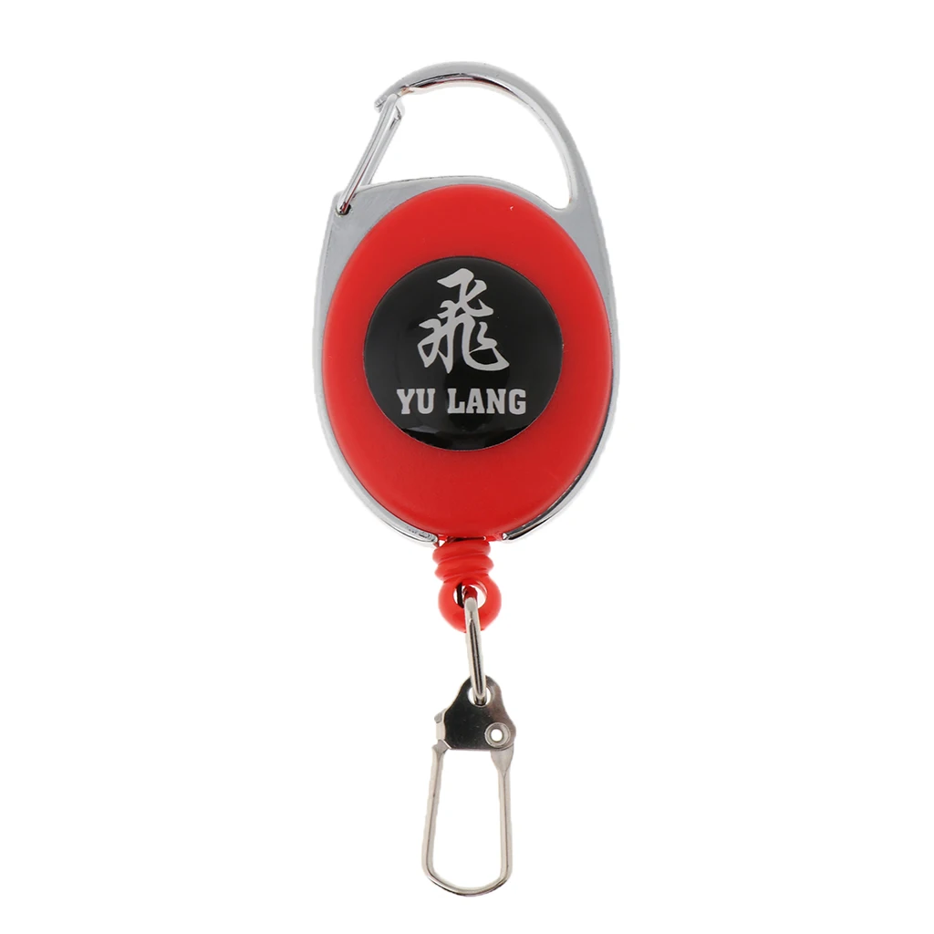 Perfeclan Outdoor Retractable Key Chain Badge Holder Ring Clip 17 inch Nylon Line Keychain Hiking Anti Lost Waist Belt Hook 